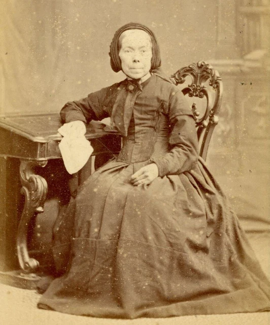 Antique CDV Carte De Visite J Batemann St Georges St Canterbury lady #35 photo