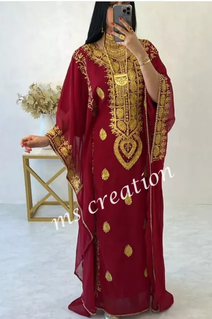 Sale New Moroccan Dubai Kaftans Farasha Abaya Dress wedding Fancy Long Gown 41