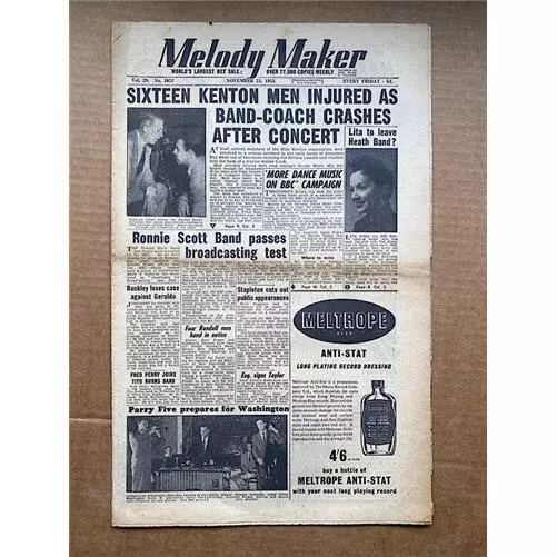 VARIOUS JAZZ 1953 MELODY MAKER MAGAZINE NOVEMBER 21 1953 Loads of jazz/big band