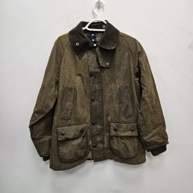 Barbour Smu Bedale Wax Waterproof Brown Country Zip Jacket Size Medium C 36