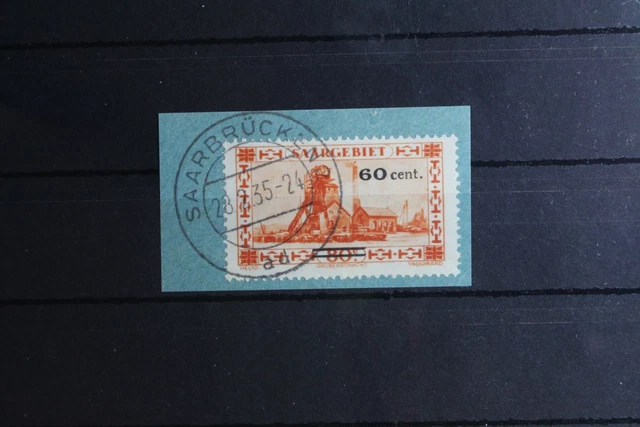 Saargebiet 142 gestempelt Stempel vom letzten Tag der Gültigkeit #FY884