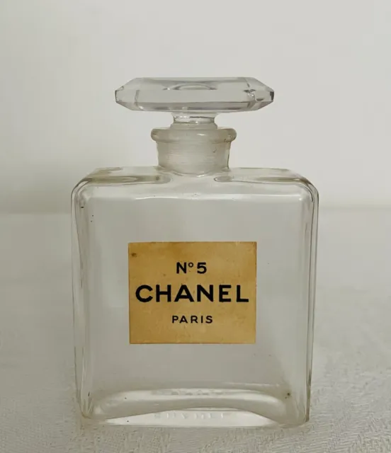 VINTAGE 1950S CHANEL No. 5 Glass Perfume Bottle Paris France Empty 2 Ounce  $69.00 - PicClick