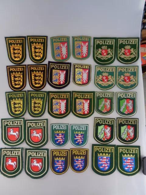 77 Polizei Patches Aufnäher Deutsche Bundesländer Wappen (7520/5)