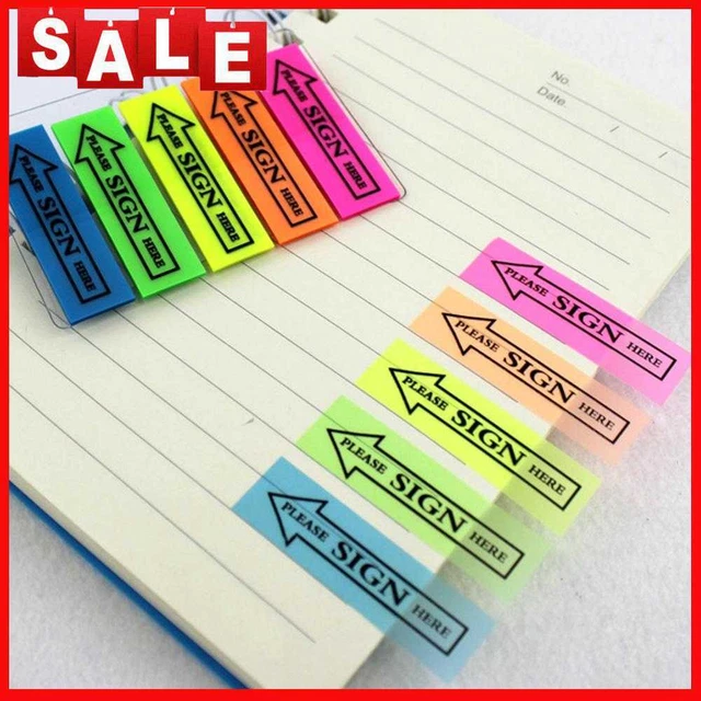 100pcs Memo Pad Rectangle Plastic Cement 5 Colors for Store School Office Desk