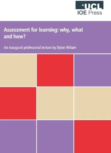 ASSESSMENT FOR LEARNING: Why, what and how? Inaugural Professorial ...
