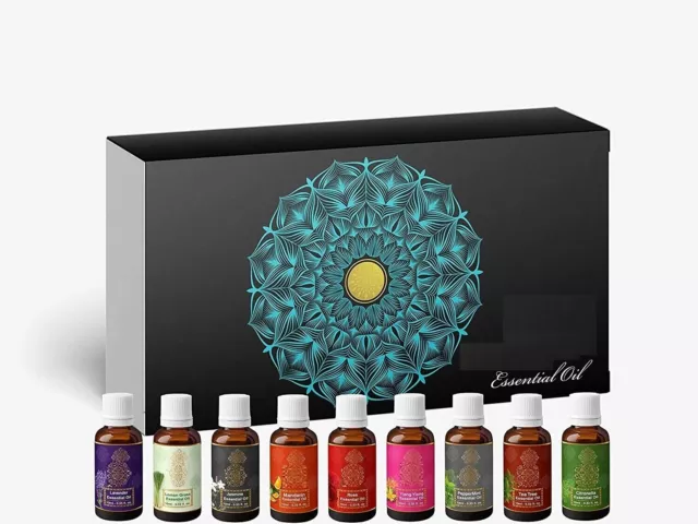 Essential Oil Lavender, Jasmine , Mandarin , Rose, Tea Tree, Ylang ( Set of 9)