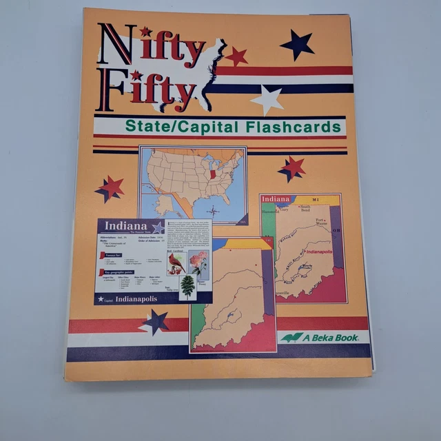CARTES FLASH ABEKA Homeschool Maps Histoire Nifty Fifty State Capital ...
