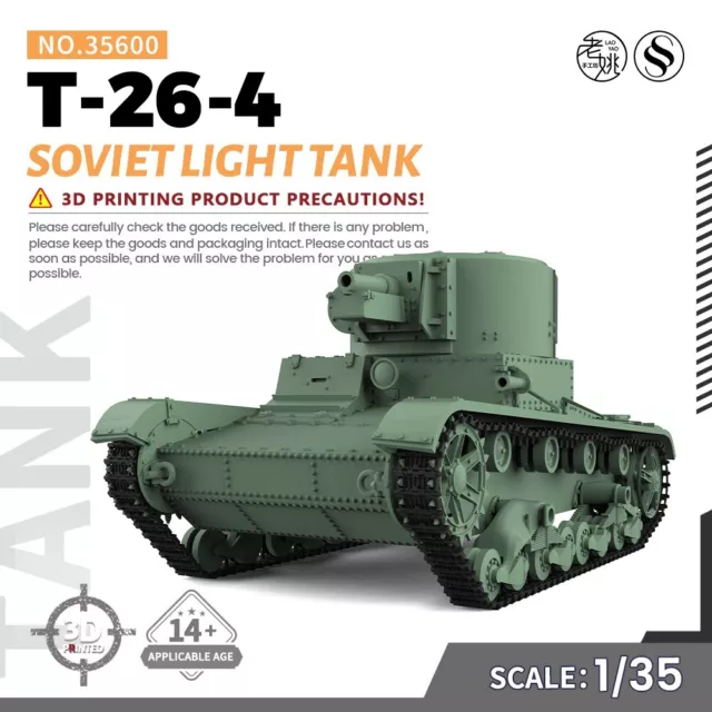 SSMODEL SS35600 1/35 Military Model Kit Soviet T-26-4 Light Tank