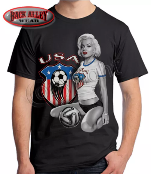 Marilyn Monroe USA NATIONAL SOCCER TEAM T-SHIRT M-3XL US Pride World Cup