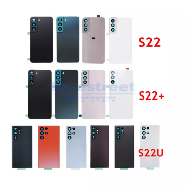 For Samsung Galaxy S22/S22+/S22 Ultra Rear Housing Battery Door Back Cover Glass