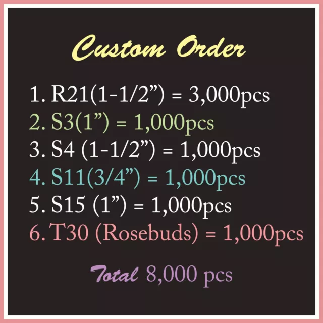 8,000 pcs Custom Order 6 Designs Mulberry Paper Flower ( 30% Deposit - Invoice )