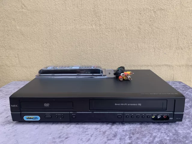 Serviced NEC NDT-44 Combo VCR DVD player + Video Recorder + Remote + RCA VHS