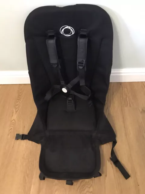Bugaboo DONKEY 2 SEAT UNIT FABRIC BLACK 5 POINT HARNESS PLEASE READ
