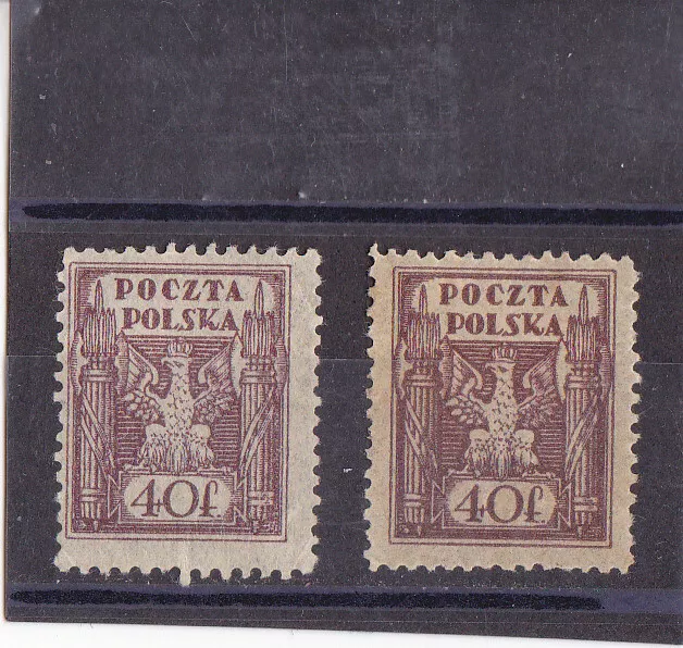 POLOGNE 2 TIMBRES ANCIENS neuf dont nuance de collection