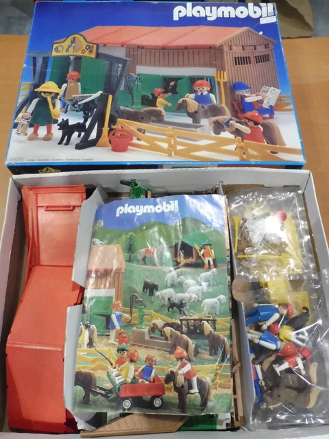 Playmobil 3436 - Ferme Avec Poney, écurie Et Clôture Jaune - Jeu D'occasion - Figurines Et Accessoires