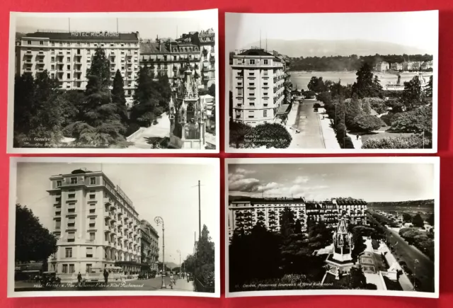 4 x Foto AK GENF Geneve um 1935 Hotel Richemond    ( 10327