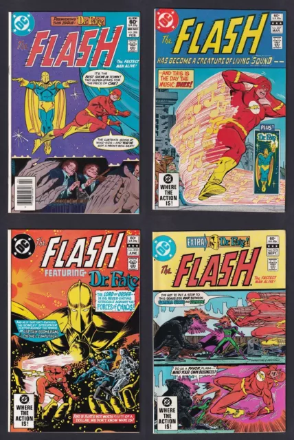 The Flash #306, 307, 310 & 313 Dr Fate Backup Stories DC 1982