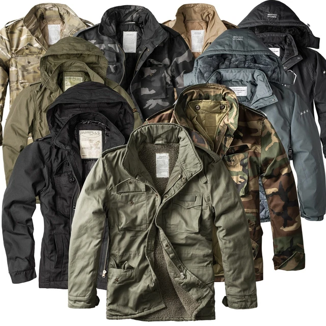 SURPLUS RAW VINTAGE Homme Veste d'Hiver M65 Fieldjacket Giant