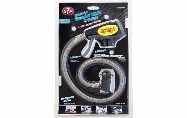 STP Auto Freeze R-134A Air Conditioning Reusable Trigger Dispenser & Gauge A/C