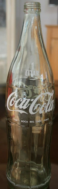 Ancienne Bouteille Coca-Cola Sur Présentoir à Glace En Acrylique - Pièce Rare