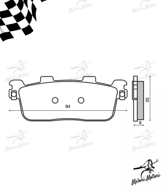 Coppia pastiglie freno posteriori organiche Kymco People s 125-200-250cc 2007...