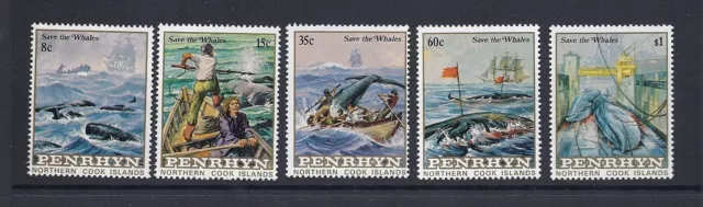 PENRHYN ISLANDS 1983 SAVE the WHALES Sc 223-27 VF MNH