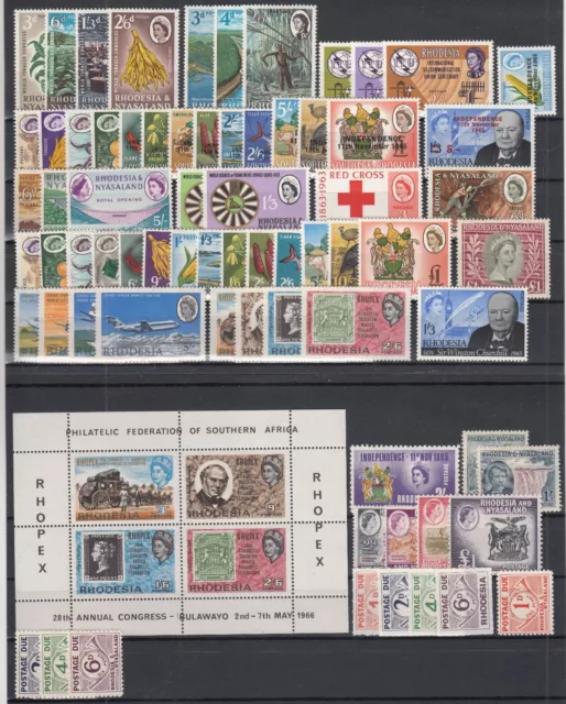 Mo20337/ British Rhodesia – 1954 / 1966 Mint Modern Selection