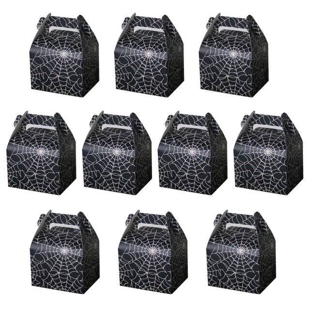 10 pz sacchetti di caramelle sacchetti per feste Halloween ragnatela scatola portatile