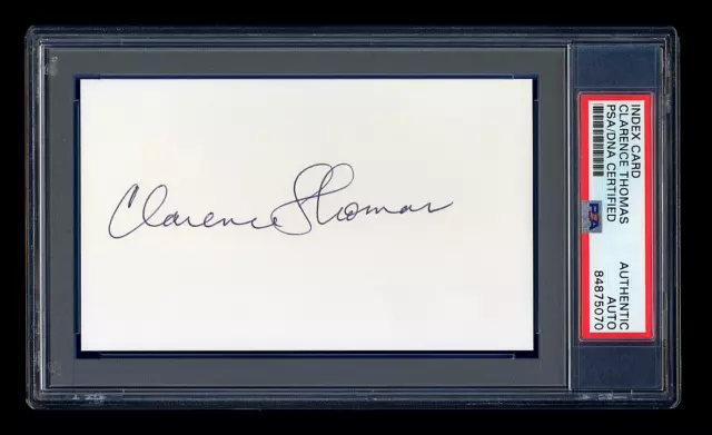 Clarence Thomas Signed Mint Index Card Psa/Dna Autographed Scotus Judge