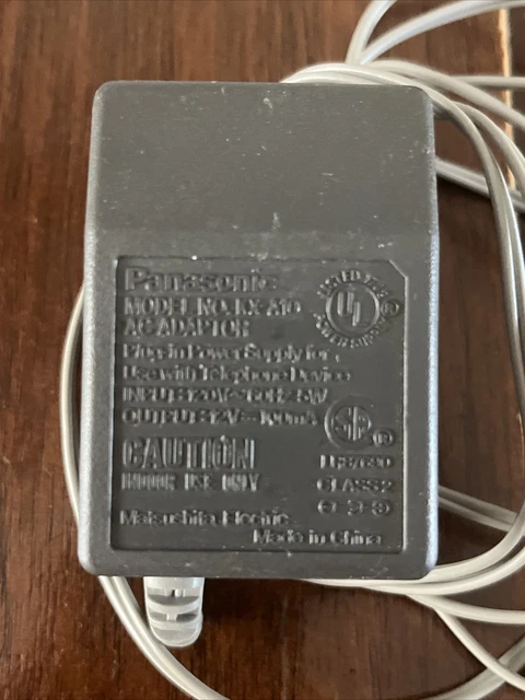 Panasonic Power Adapter  Class 2 model KX-A10 Supply 12V DC / 100mA 5.5mm