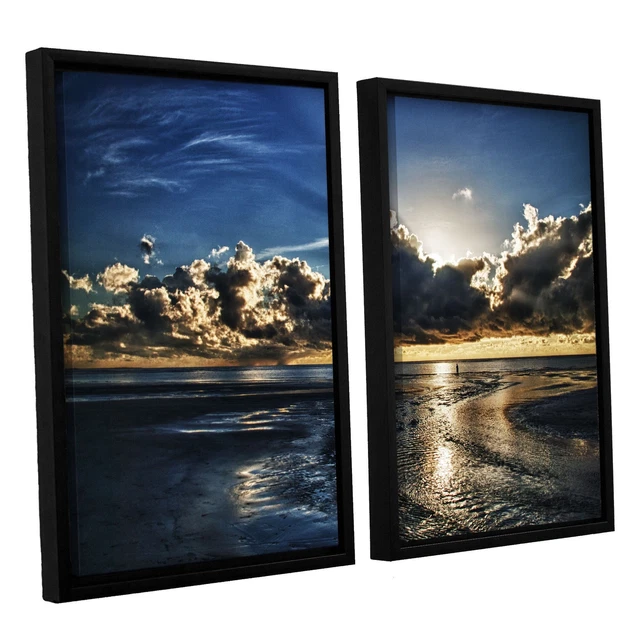 ArtWall 'Dan Wilson's Atlantic Sunrise' 2-piece Floater Multi 24x32