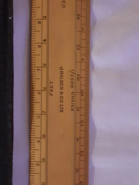 Engine Divided Ruler Plastic VINTAGE BOXWOOD SCALE rule ruler In Case- Engine Divided - British Made ...