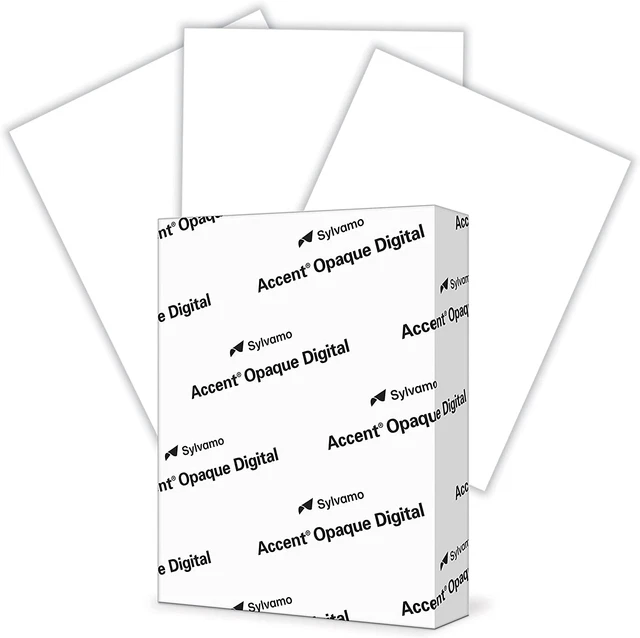 Accent Opaque White Printer Paper, 8.5” X 11” 40Lb Bond/100Lb Text Copy Paper, 2