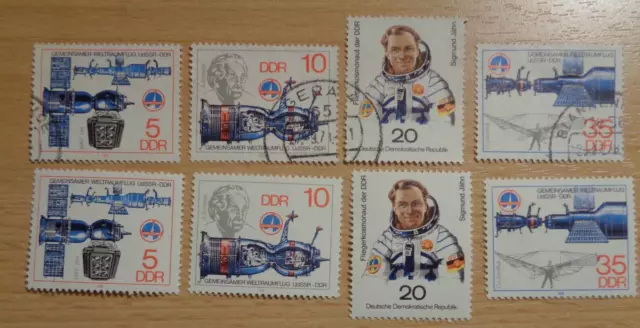 Ddr 1978 Briefmarken 2 X Satz  Interkosmos Programm (Ii)   Gestempelt/Postfrisch