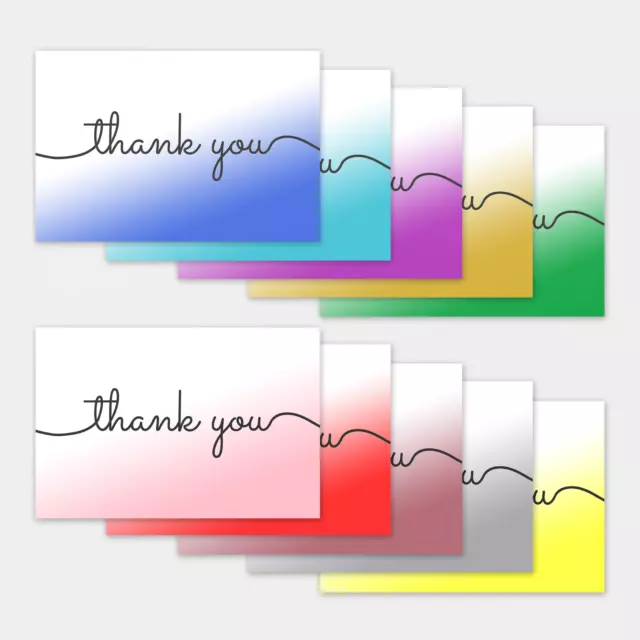 Pack of Thank You Cards Postcards Notes & Envelopes Wedding Table Favours Party