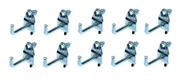 1-1/8 in. Single Rod 90 Degree Bend 3/16 in. Dia Zinc Plated Steel Pegboard Hook