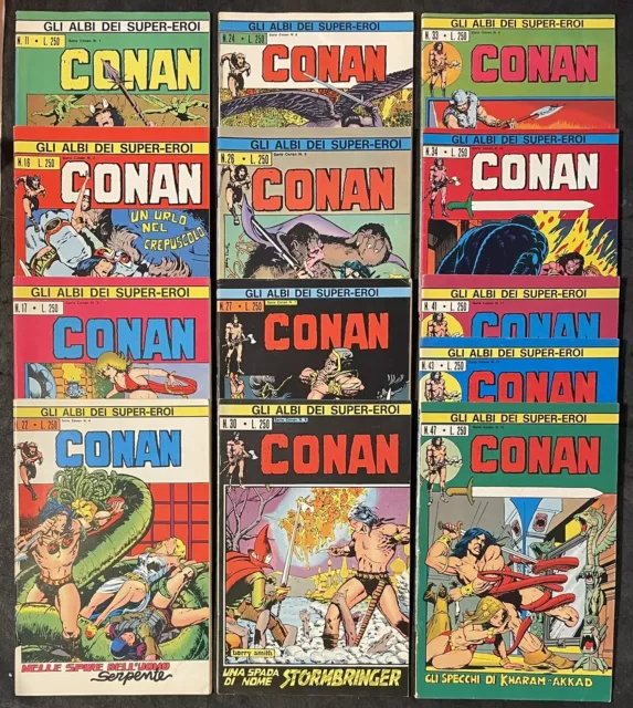 Conan 1/13 Série Complète Gli Albi Dei Super Eroi Éditorial Corne 1973