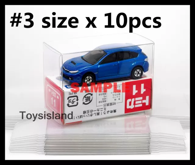 TOMICA SIZE #10 Fit for Vintage LV PROTECTIVE CLEAR PLASTIC BOX 10 PCS TOMY