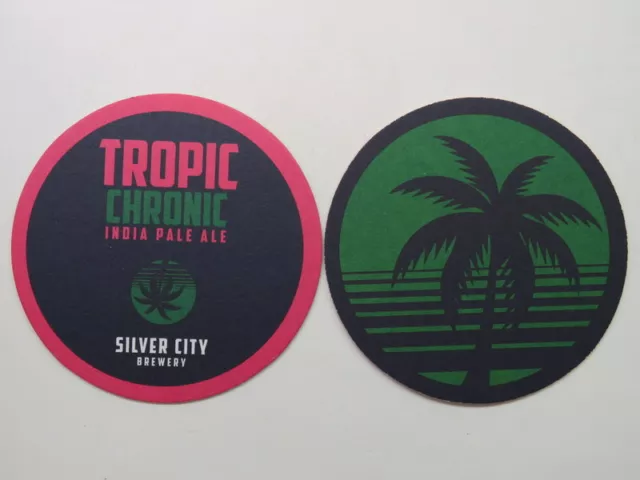 Beer Coaster ~ SILVER CITY Brewery Tropic Chronic IPA ~ Silverdale, WASHINGTON