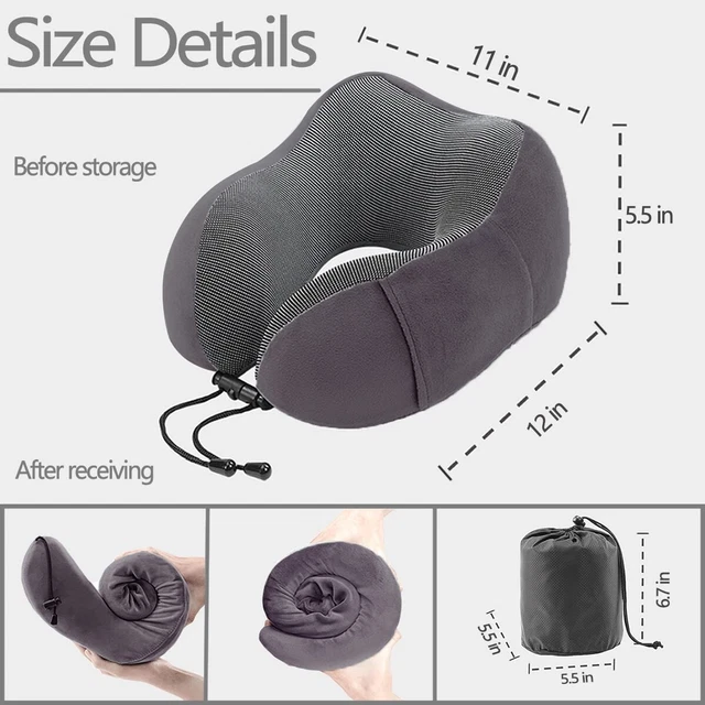 U Shape Travel Pillow, Best Memory Foam Neck Pillow and Head Support 2