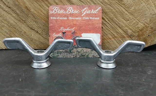 2 écrous Papillons Laiton – Burette D’huile Vélo Ancien – 8mm – Vintage 1900-1920