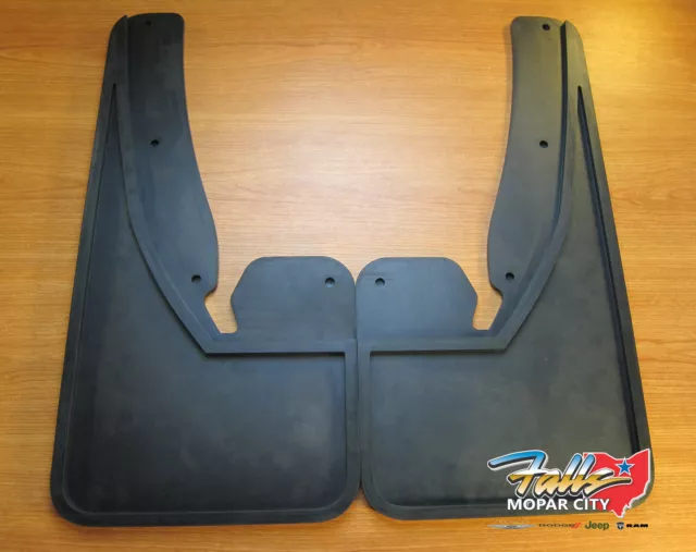 Front & Rear Deluxe Molded Splash Guards Mud Flaps 82214137 82214136 for  2009-2018 Dodge Ram 1500
