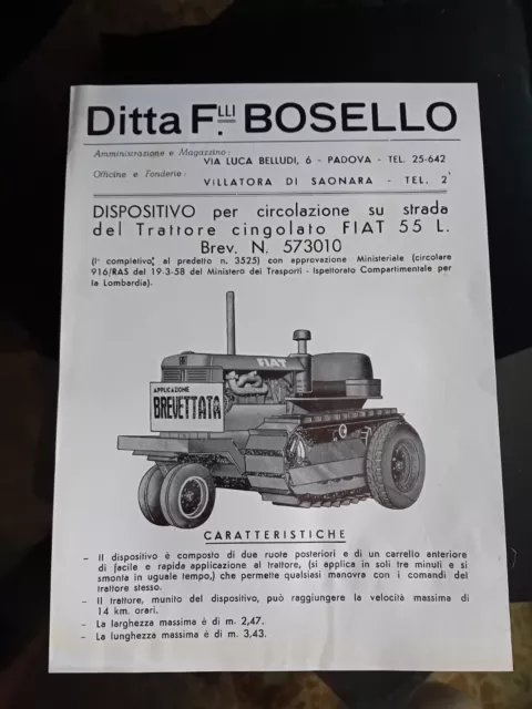 Dispositivo Per Circolazione Strada Trattori Fiat 55 L Cingoli