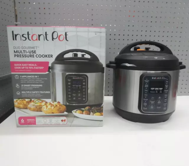 Instant Pot Duo Gourmet: 9-in-1 Multi-Use Pressure Cooker 6 Qt New / Open Box