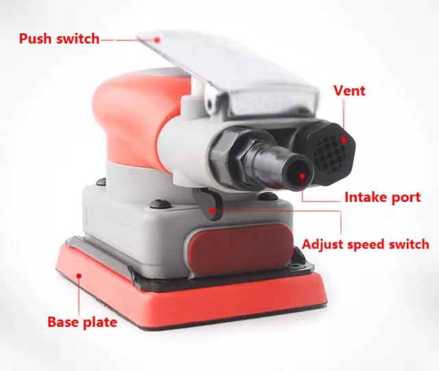 Mini Air Sander Polisher Machine Palm Pneumatic Grinding Polishing Grinder Tool 2