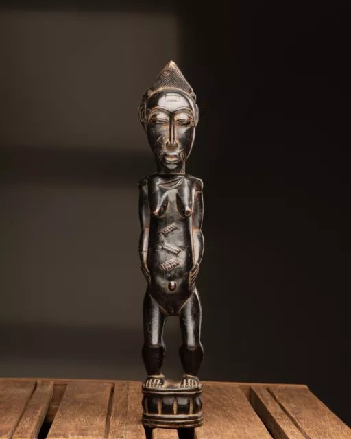 D285 - Statue Baoule  Blolo Bla, Art Tribal Premier Ancien Africain, Rci
