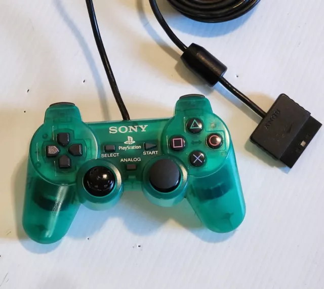 Official Sony PlayStation 2 PS2 DualShock Controller SCPH-10010 Emerald Green 2