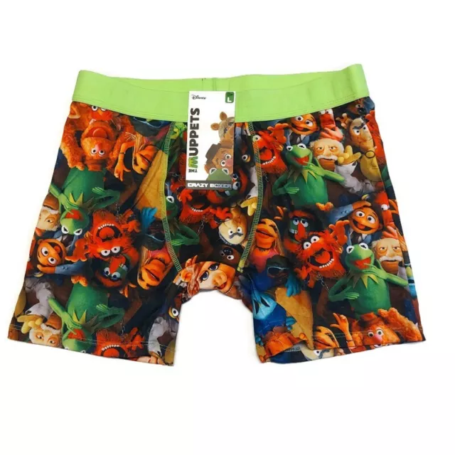 Disney Mens Size Large The Muppet Show Boxer Briefs Crazy Boxer Kermit Fozzie