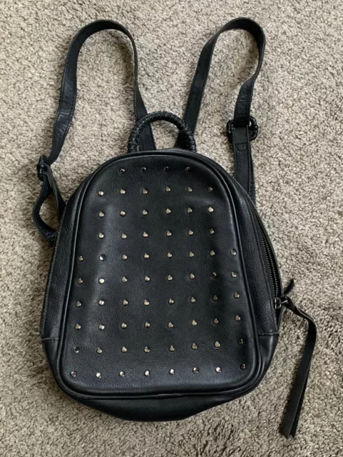 Cleobella Black Leather Studded Backpack