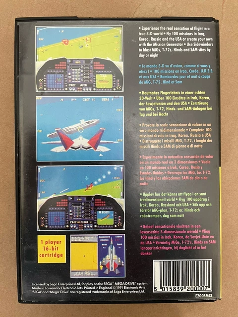 jeux sega megadrive F 22 interceptor dispo sur ref 3211